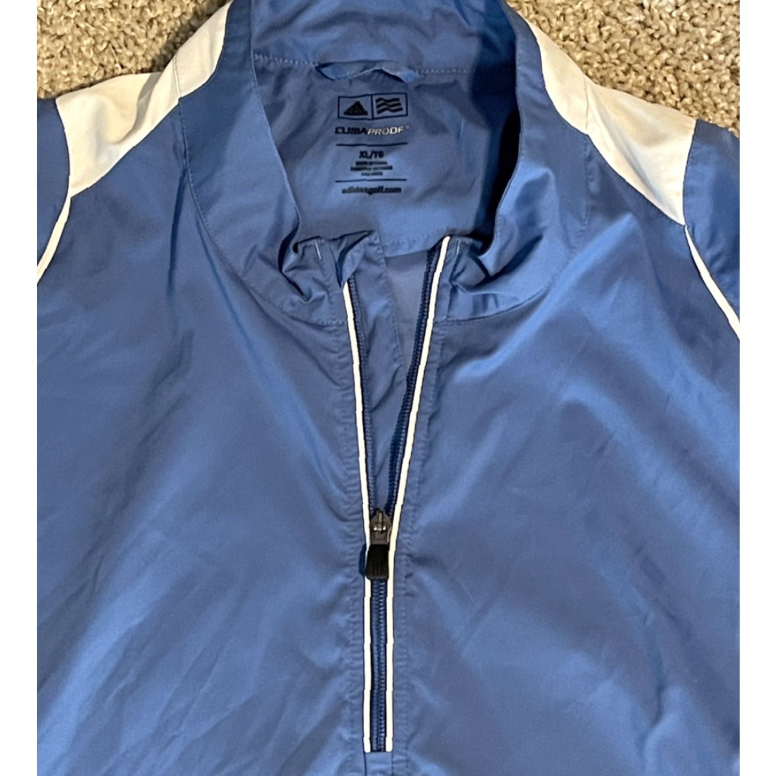 Adidas Adidas Pullover Windbreaker Climaproof 1/4 Zip Golf Jacket XL Men Blue Short Sleeve Softshell Size US XL / EU 56 / 4 - 3 Thumbnail