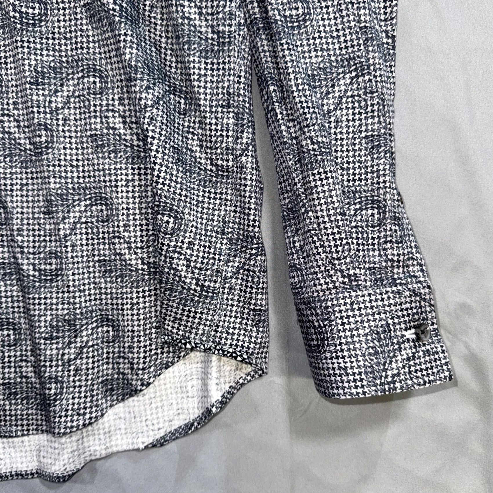 Robert Graham Robert Graham Shirt Mens XL Gray Paisley Tailored Fit Long Sleeve Button Up Size US XL / EU 56 / 4 - 7 Thumbnail
