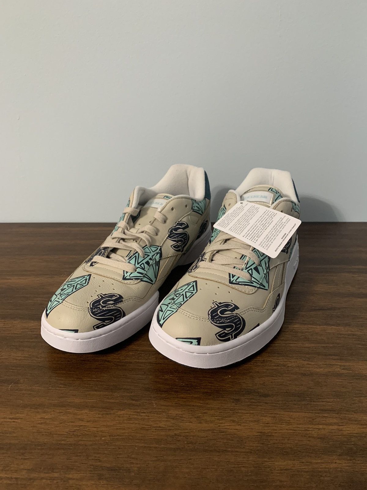 image of Icecream x Pharrell Reebok Bb 4000 Mu Bbc Ice Cream Diamond Dollar Shoes in Beige, Men's (Size 11)