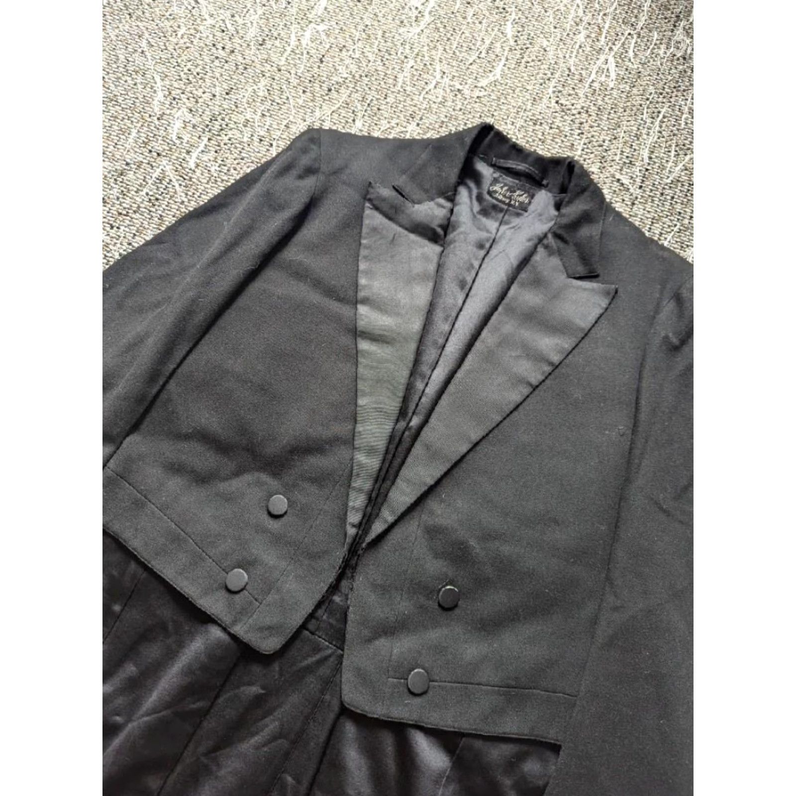 Vintage dated 1907 vintage TUXEDO tails jacket 34R victorian ANTIQUE custom bespoke Size 34R - 4 Thumbnail