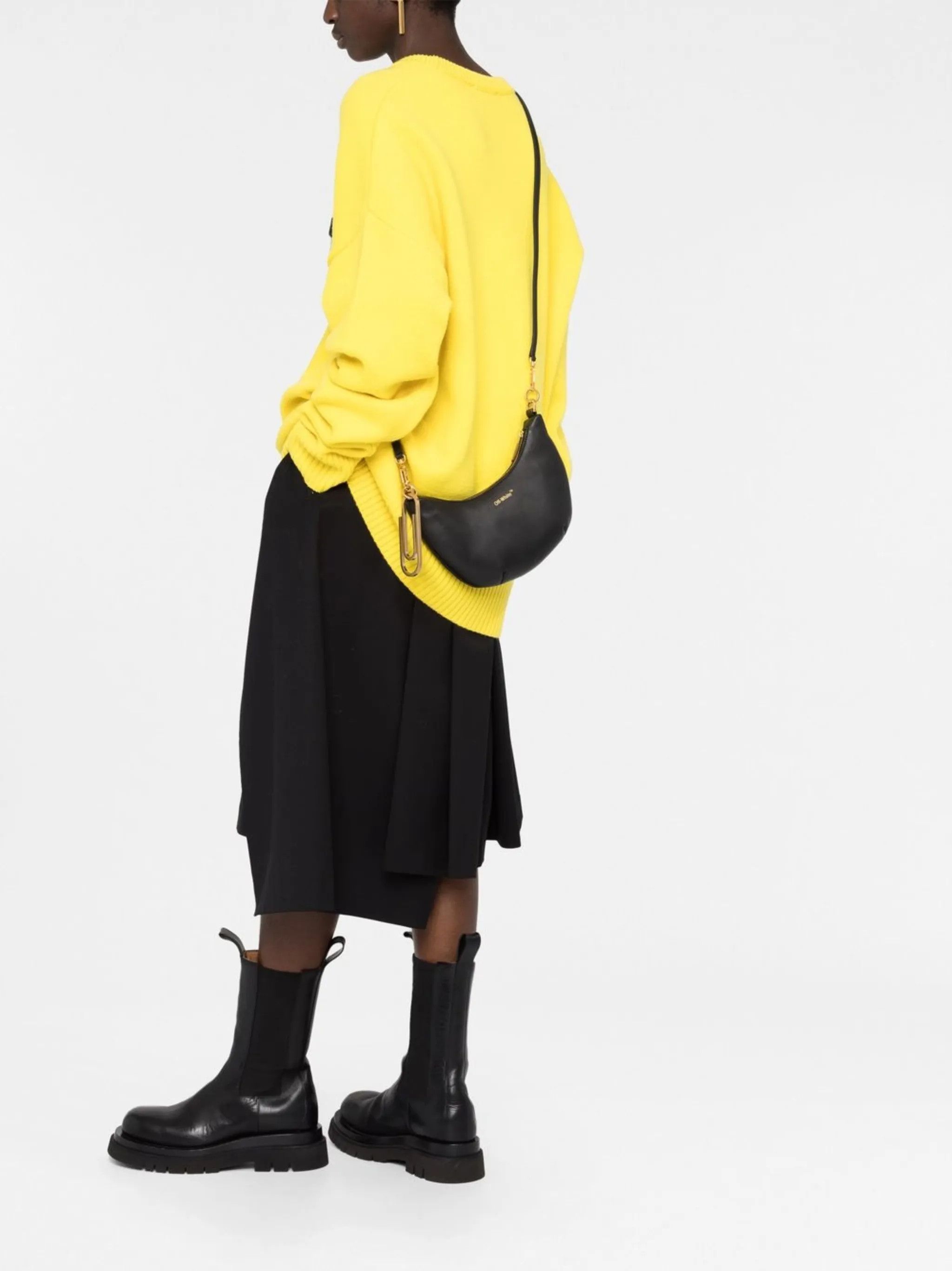 Off-White o1gr1nt0125 Size: OS Paperclip Hobo 20 Bag in Black Size ONE SIZE - 2 Thumbnail