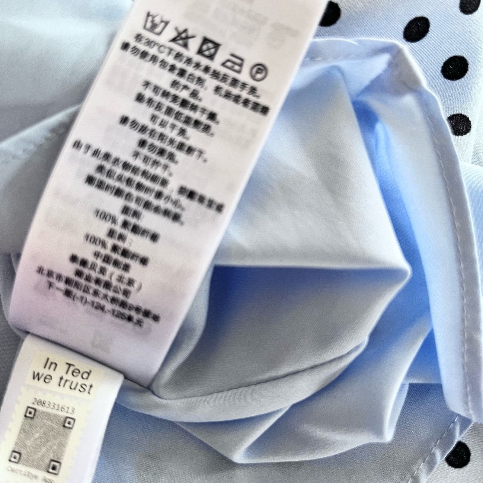 Ted Baker TED BAKER MABBEL DOTTY PEPLUM Polka Dot DRESS, BLUE/BLACK Size XS / US 0-2 / IT 36-38 - 12 Thumbnail