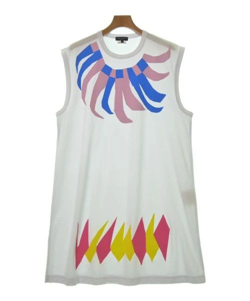Comme des Garcons Homme Plus T-Shirts Sleeveless Crewneck Cotton Printed White Size US L / EU 52-54 / 3 - 1 Thumbnail