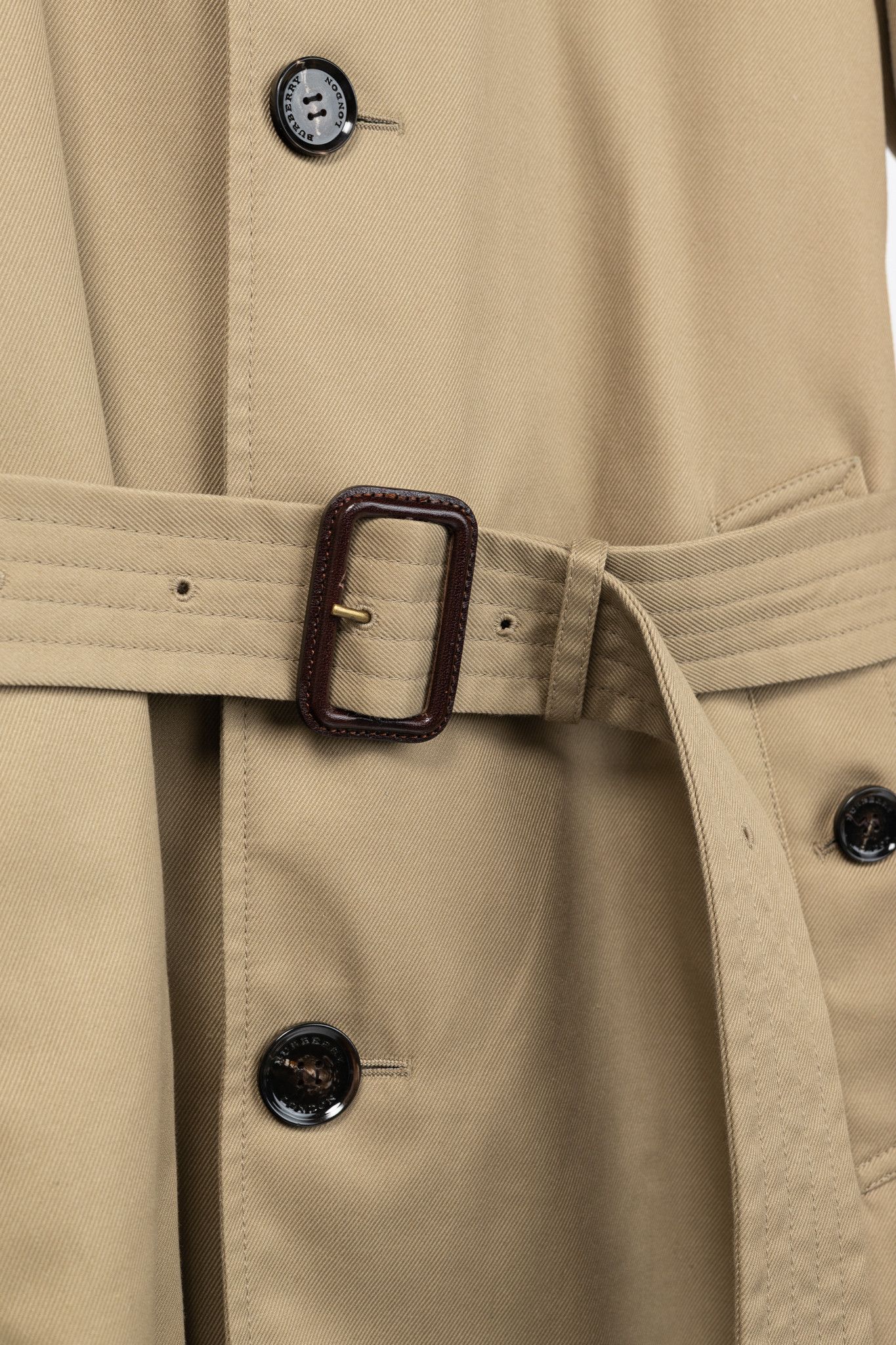 Burberry Burberry Khaki Cotton-Twill Belted Trench Coat Size US S / EU 44-46 / 1 - 8 Thumbnail
