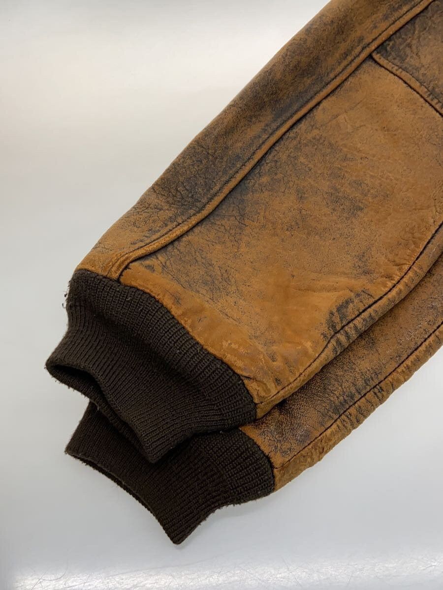 Avirex Avirex Plain Leather Flight Jacket Brown Size US S / EU 44-46 / 1 - 4 Thumbnail