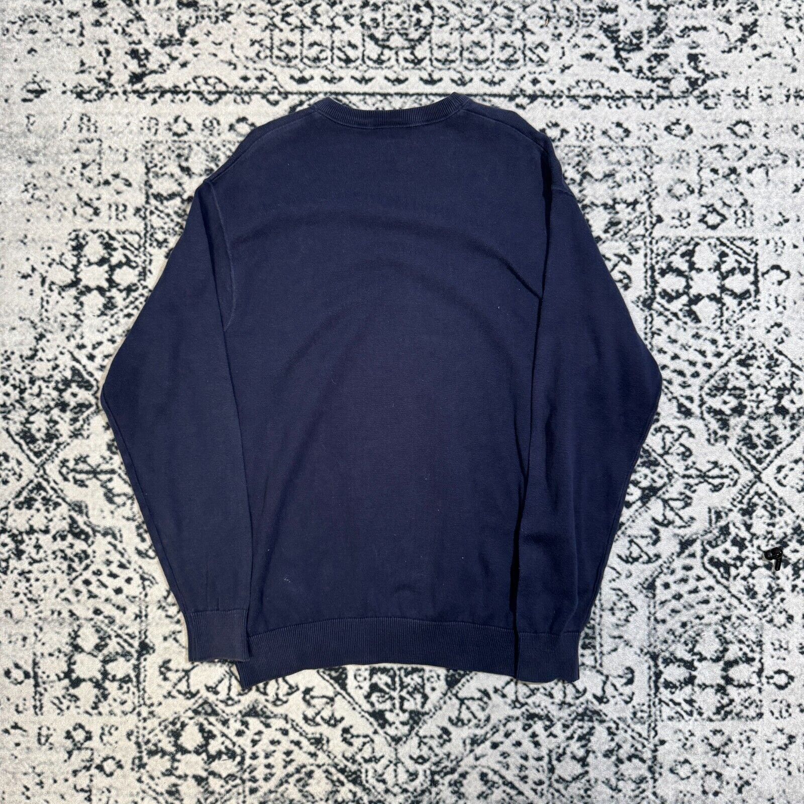 Lacoste × Vintage Vintage Lacoste Unisex Navy Blue Cotton Sweater Size L Size US L / EU 52-54 / 3 - 11 Thumbnail