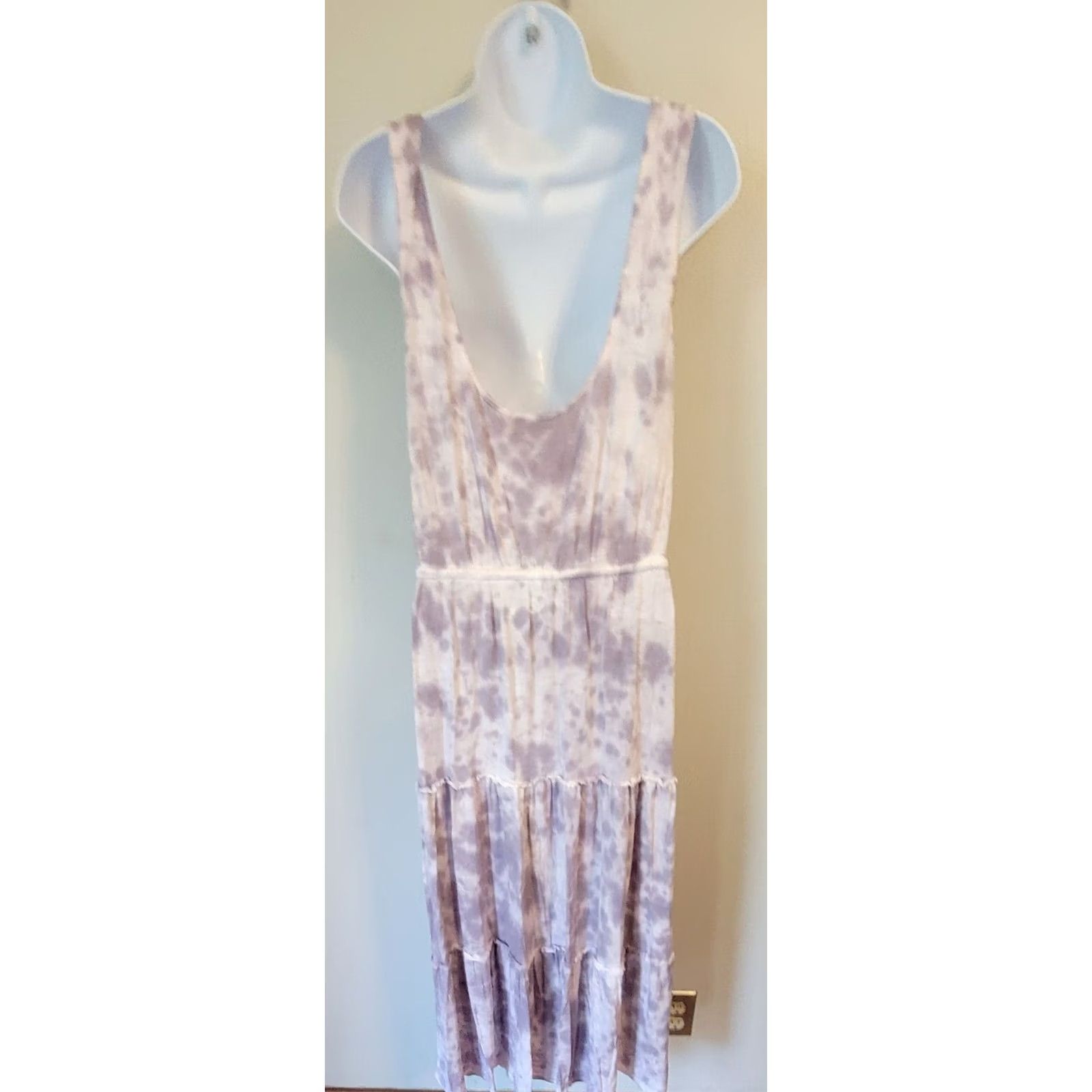 Vintage Knox Rose Tie Dye Dress Casual Hippie Boho Gray White Midi Maxi S Womens Size S / US 4 / IT 40 - 2 Thumbnail