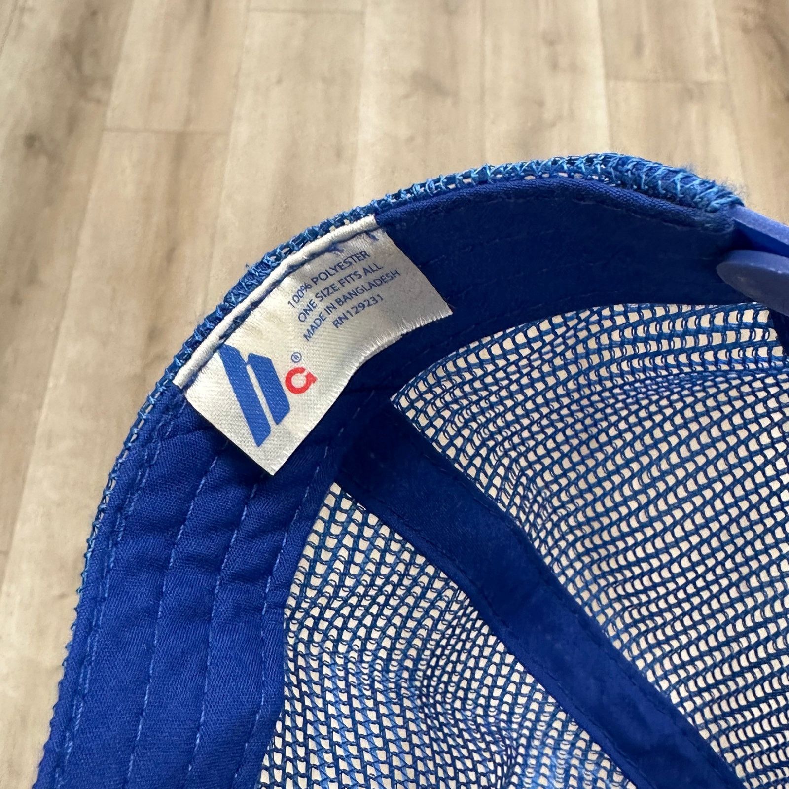 Stussy Legends Old English Red White Blue Trucker Hat Cap Size ONE SIZE - 4 Thumbnail