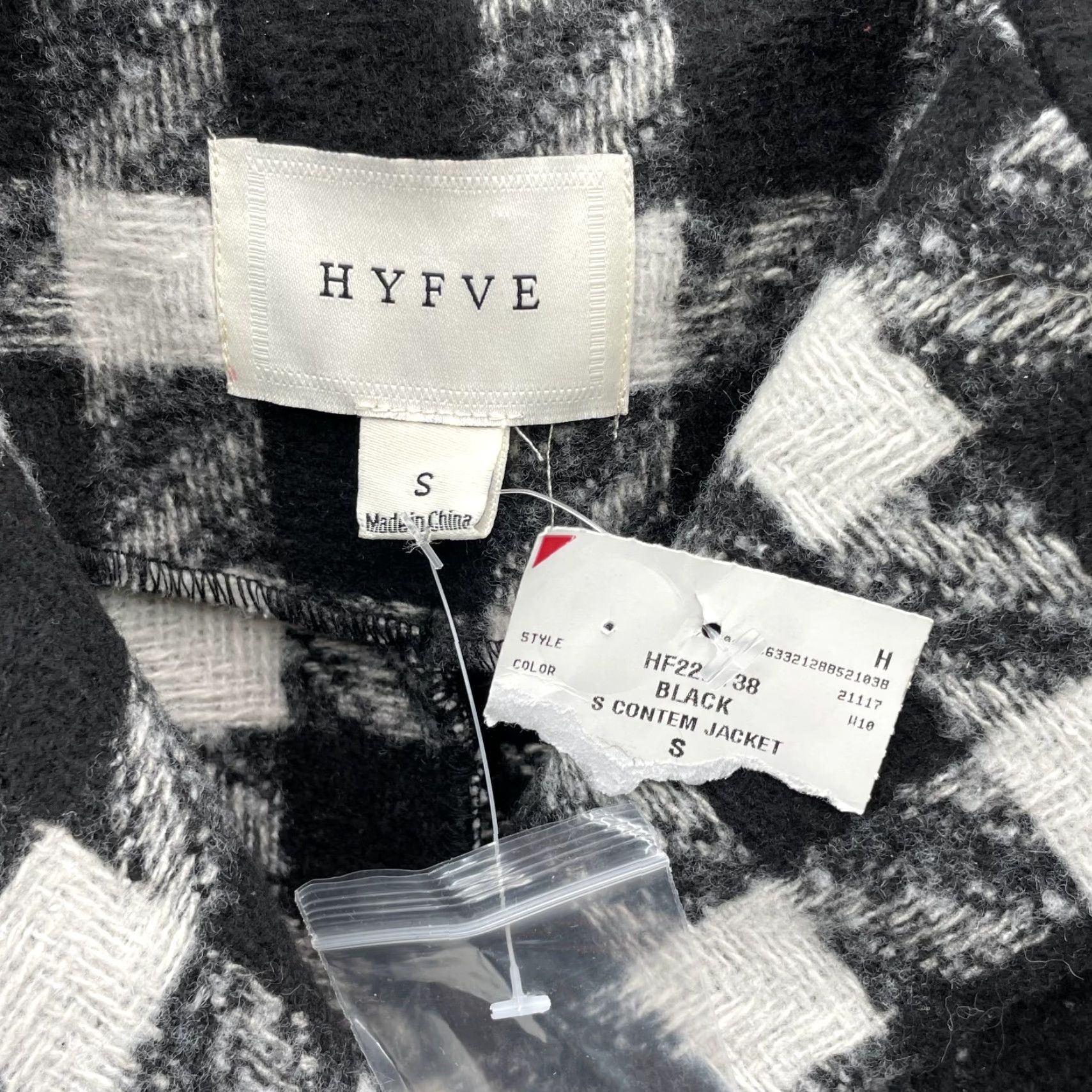 Vintage HYFVE Jacket Women Small Houndstooth Blazer Drop Shoulder Corpcore Old Money Y2k Size S / US 4 / IT 40 - 4 Thumbnail