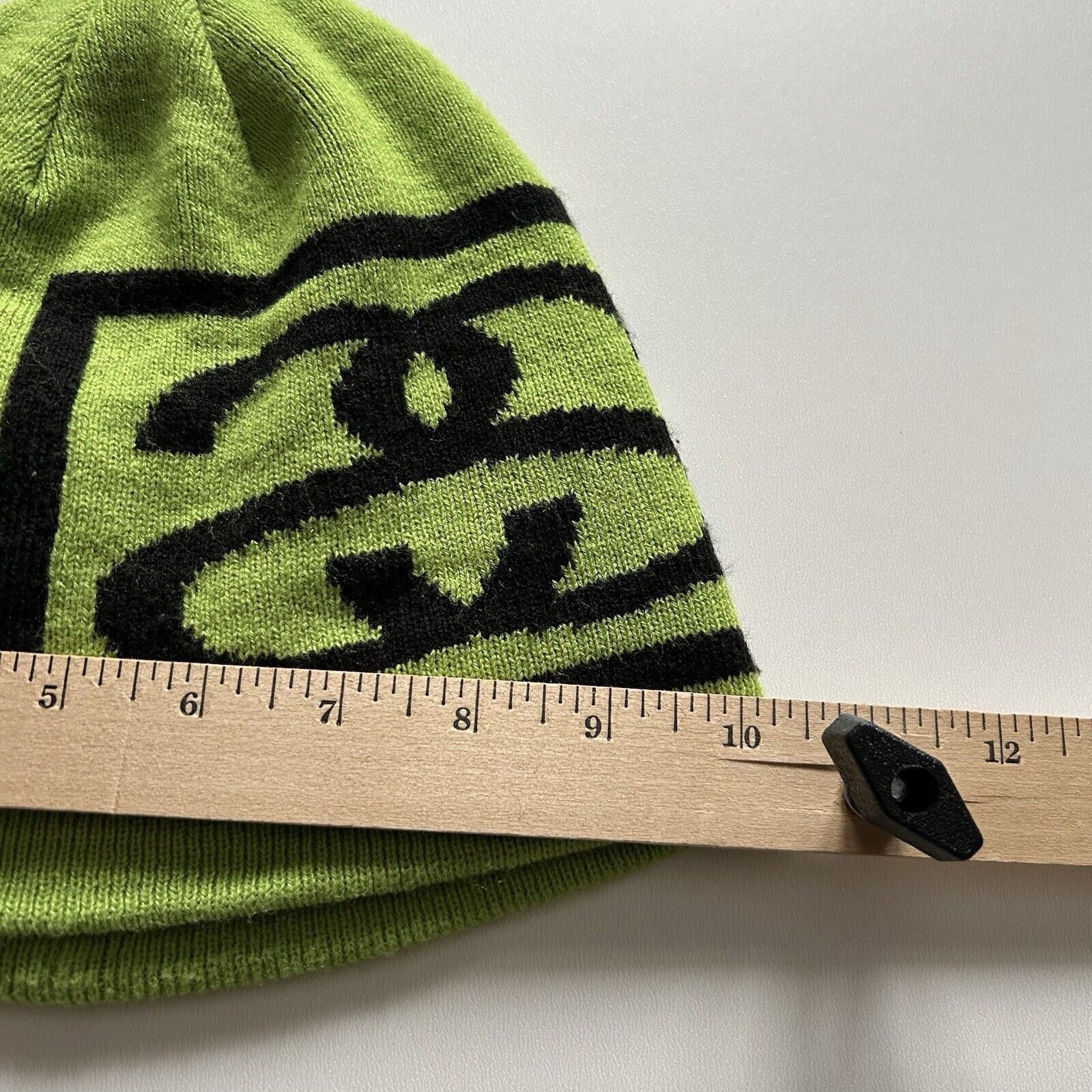 Stussy Stussy SS Link Logo Graphic Skully Beanie Neon Green Rare Size ONE SIZE - 4 Thumbnail