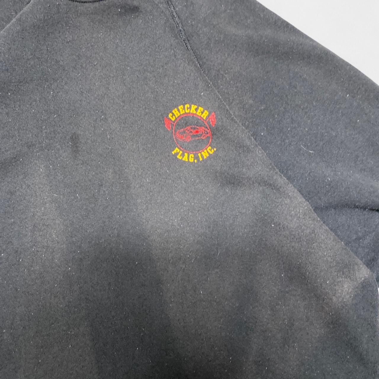 Other Vintage Checker flag Inc racing black Crewneck sweatshirt Size US L / EU 52-54 / 3 - 3 Thumbnail