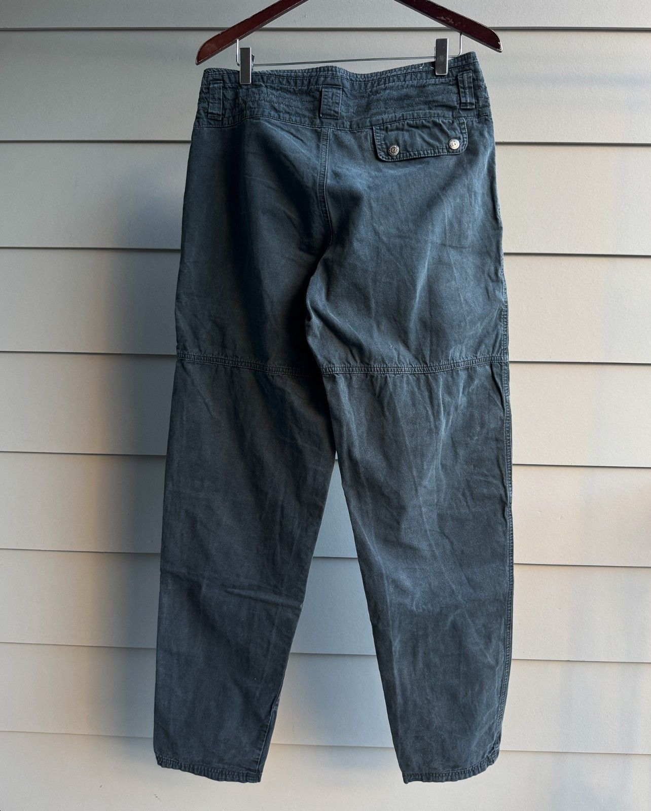 Bugle Boy Vintage 90s Cargo Pants Gray Cotton Military Grunge 34x36 Size US 34 / EU 50 - 3 Thumbnail