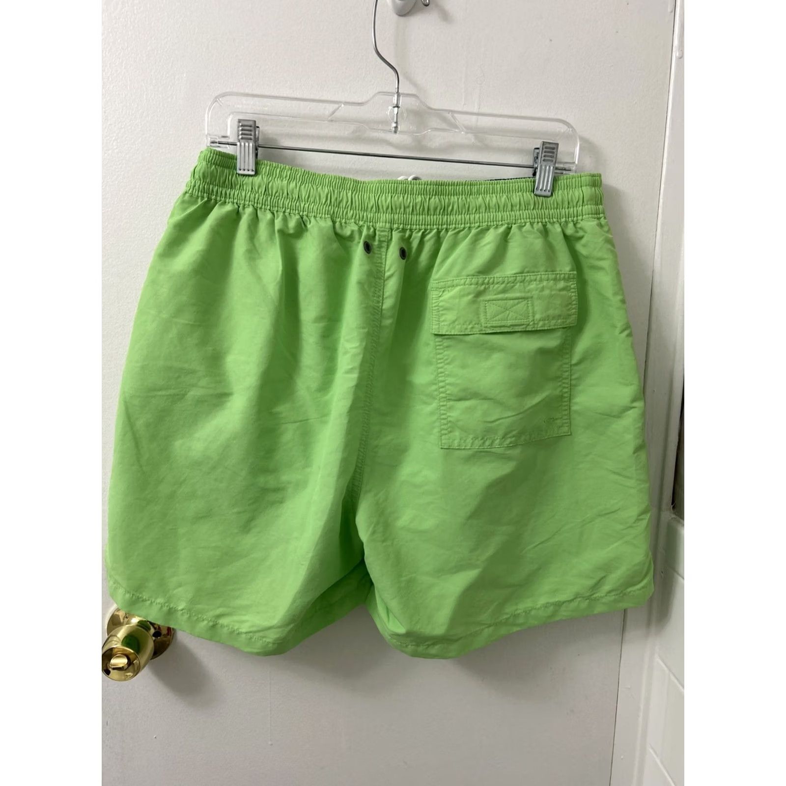 Polo Ralph Lauren VINTAGE Polo Ralph Lauren Shorts Mens XL Green Nylon Swimming Trunks Pockets Logo 90s Beach Sports Board Shorts Mens Size US XL / EU 56 / 4 - 5 Thumbnail