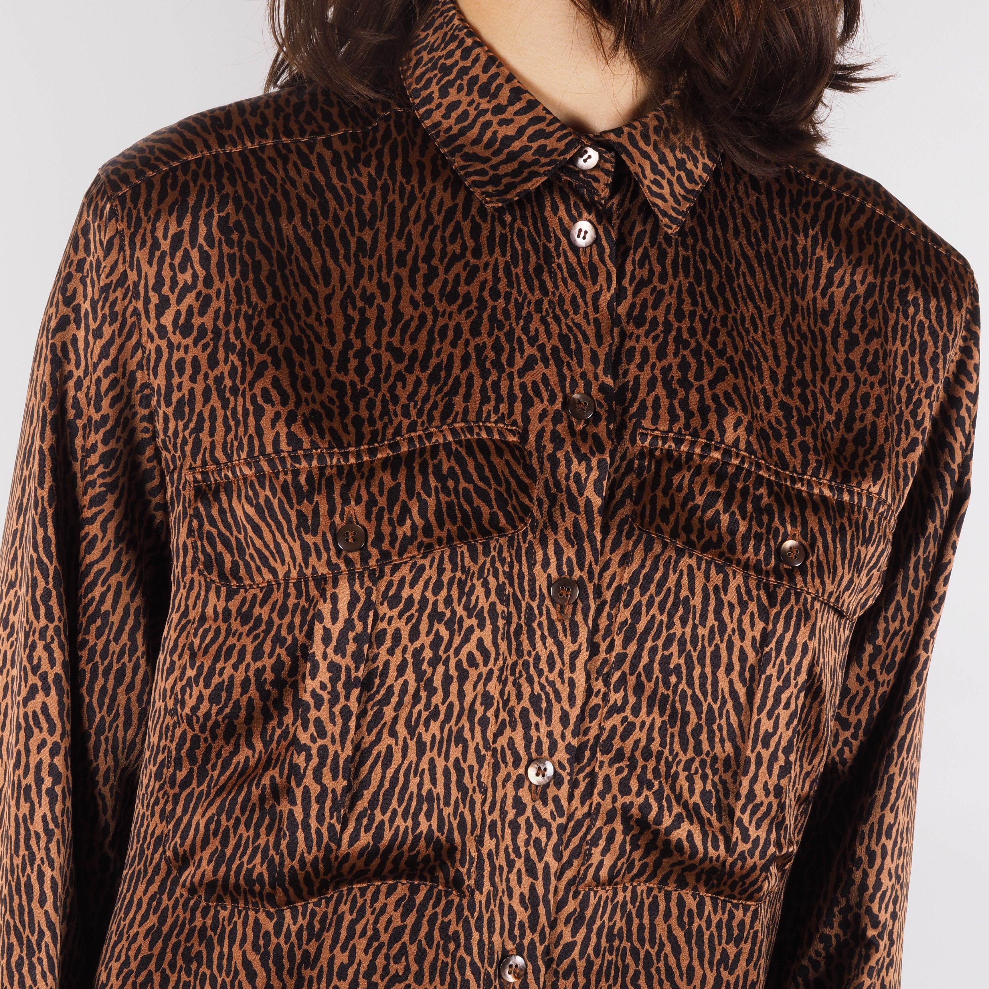 Escada Escada Vintage Silk Leopard Print Button-Up Blouse Size XL / US 12-14 / IT 48-50 - 4 Thumbnail