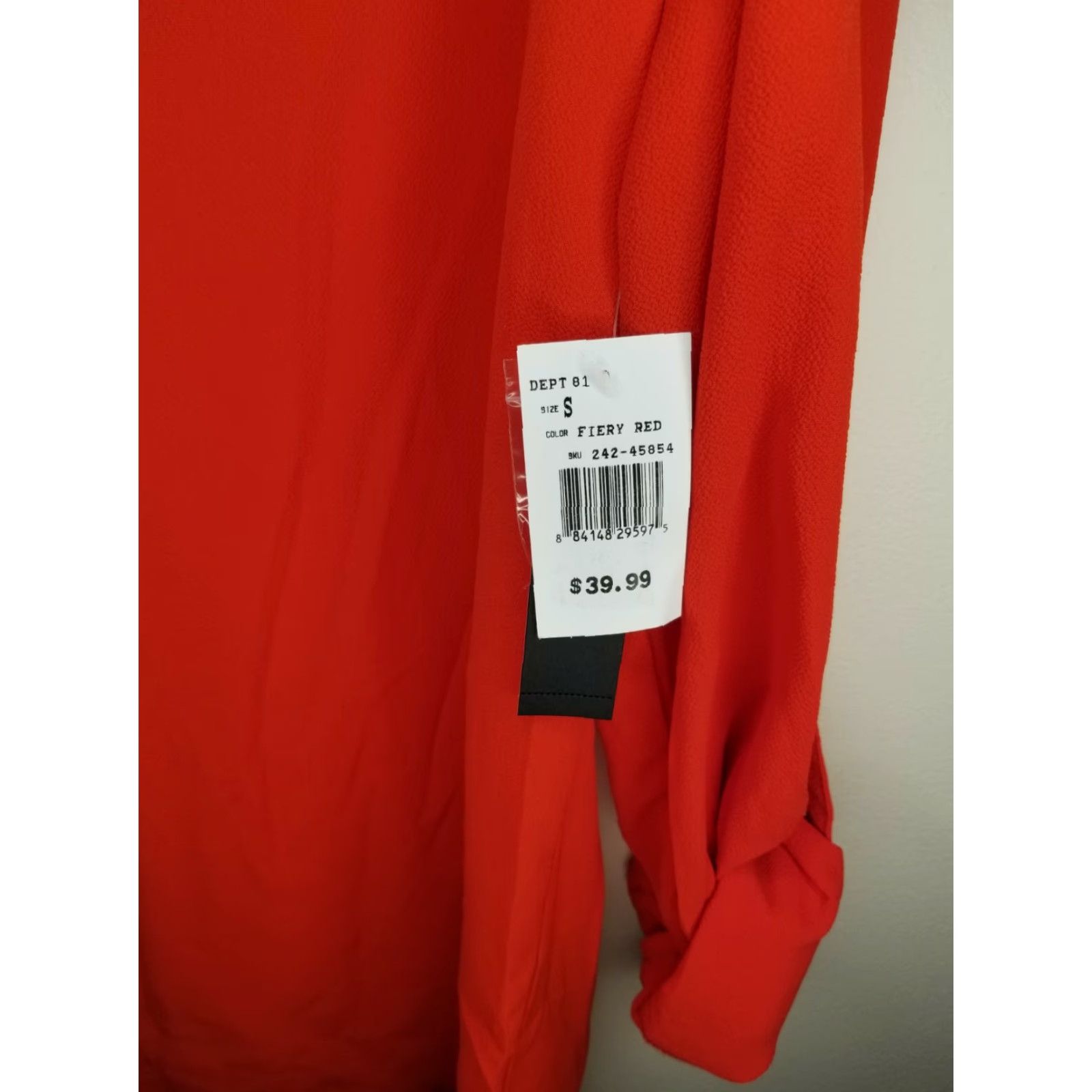 Vintage Zac & Rachel Womens Red Long Sleeve Blouse Size S Size S / US 4 / IT 40 - 3 Thumbnail
