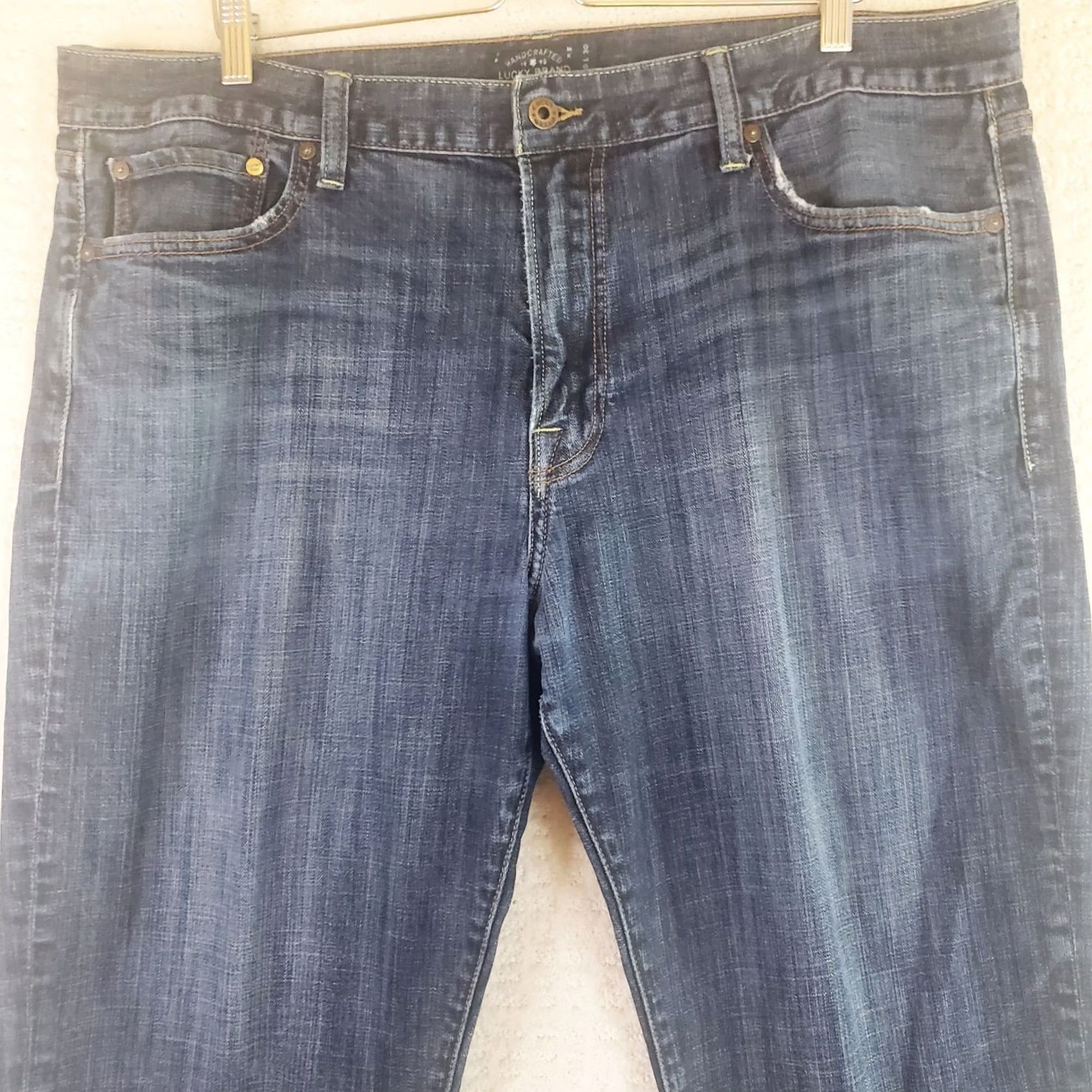 Lucky Brand Lucky Brand 363 Vintage Straight Jeans - Medium Wash - 40x25 - Cotton Blend Denim - Regular Size - 5-Pocket - Blue - Mens Size US 40 / EU 56 - 2 Thumbnail