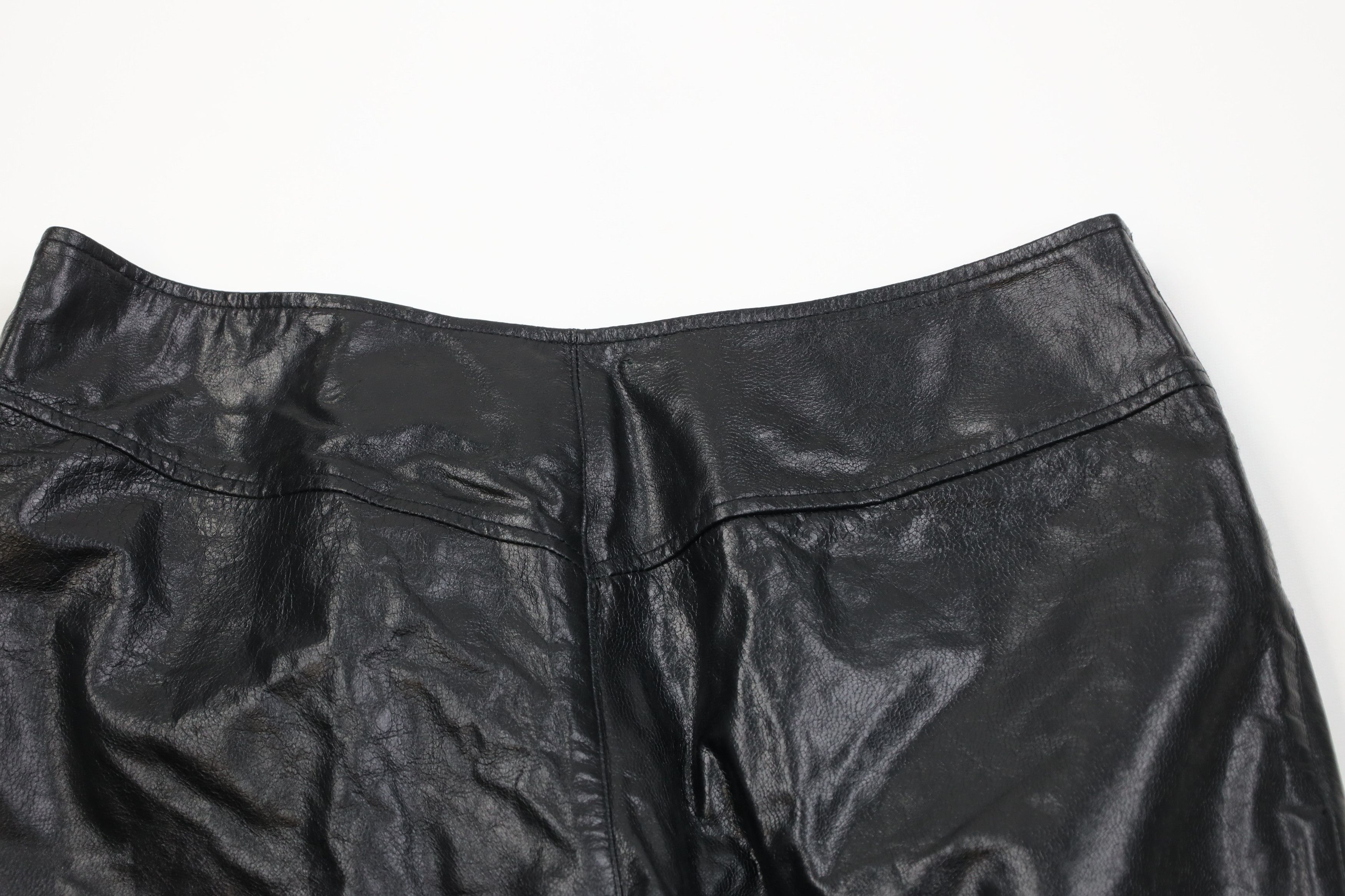 Vintage Vintage 90s Streetwear Flared Wide Leg Leather Pants Size 36" / US 14 / IT 50 - 11 Thumbnail