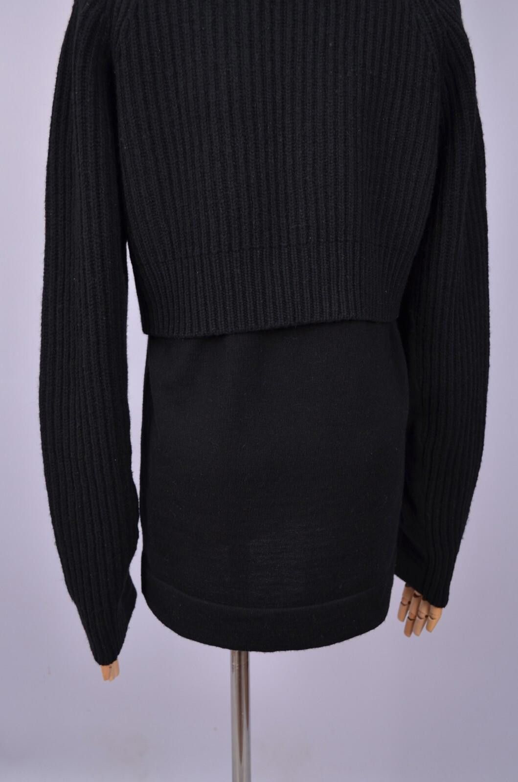 Acne Studios Acne Studios Womens Black Hurst Layered Wool Sweater Size XS Size XS / US 0-2 / IT 36-38 - 10 Thumbnail