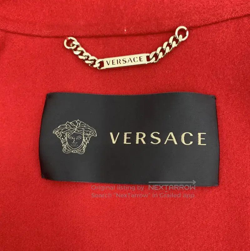 Versace Versace Red Wool Women's Coat . Size L / US 10 / IT 46 - 5 Thumbnail