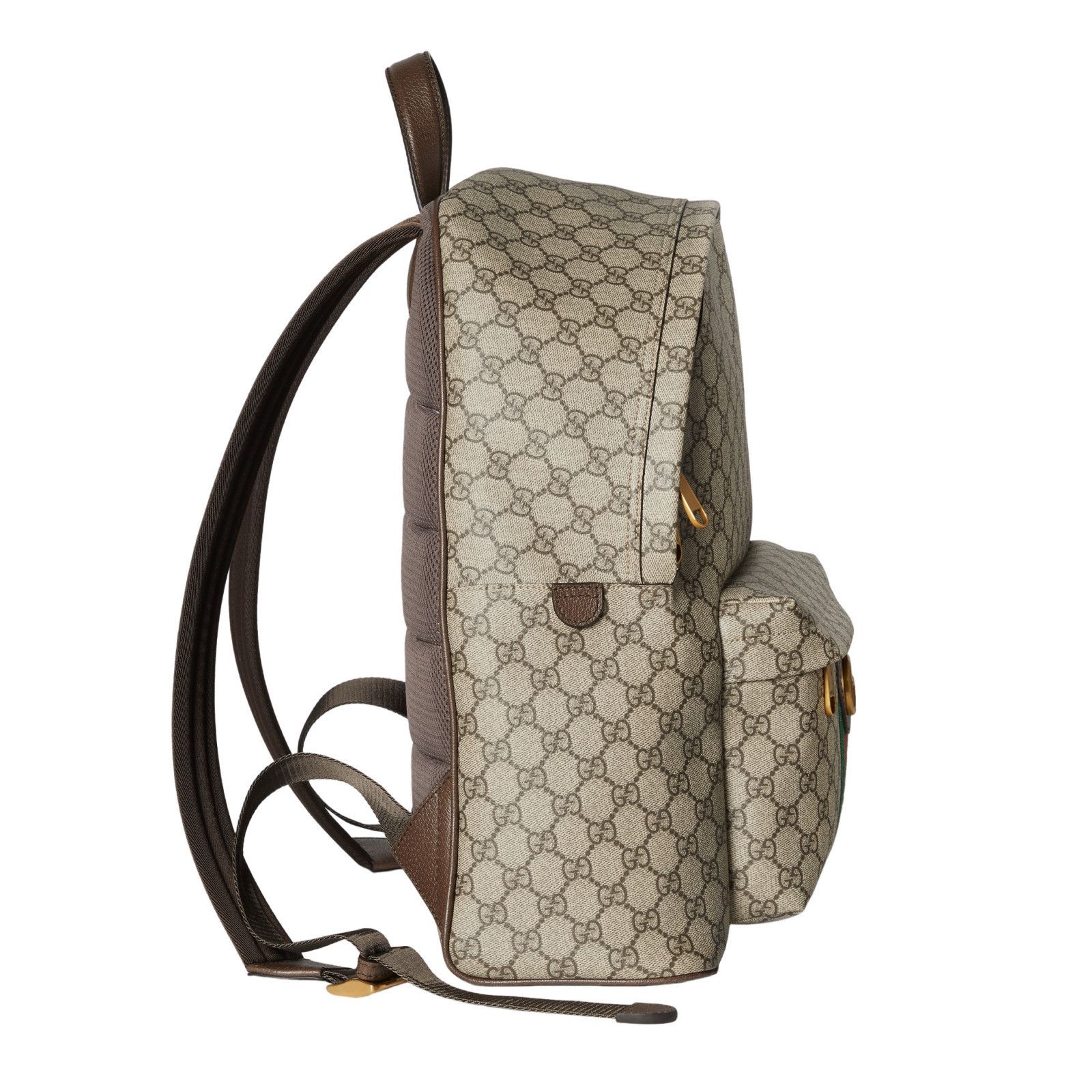 Gucci GUCCI Ophidia Medium $2550 Beige/Dark Brown Backpack New & A Size ONE SIZE - 4 Thumbnail