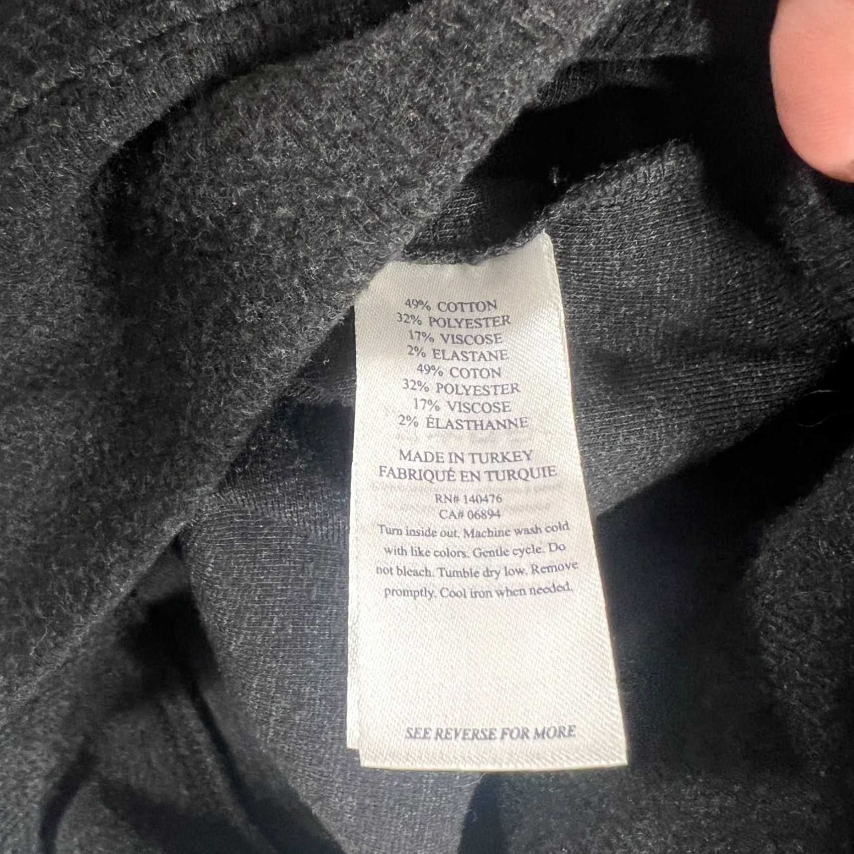 Faherty VINTAGE Faherty Women's Sweater Hoodie Casual Fall Winter M Black Heathered Hoodie Pouch Pocket Size M / US 6-8 / IT 42-44 - 7 Thumbnail