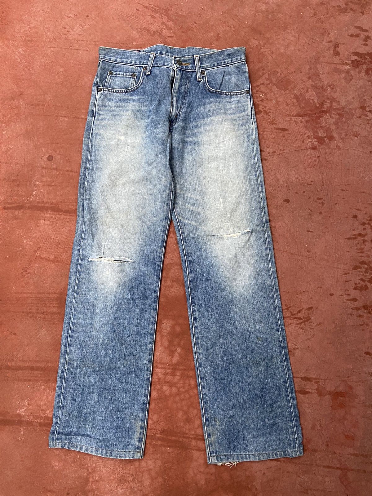Edwin 🔥 Vintage Edwin jeans Distressed street fashion Size US 31 - 3 Thumbnail