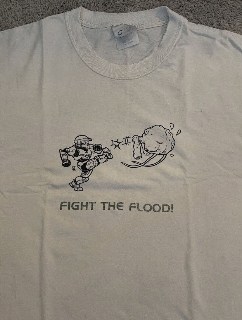 Halo × Vintage Bungie HALO t-shirt fight the flood 2005 Size US L / EU 52-54 / 3 - 3 Thumbnail