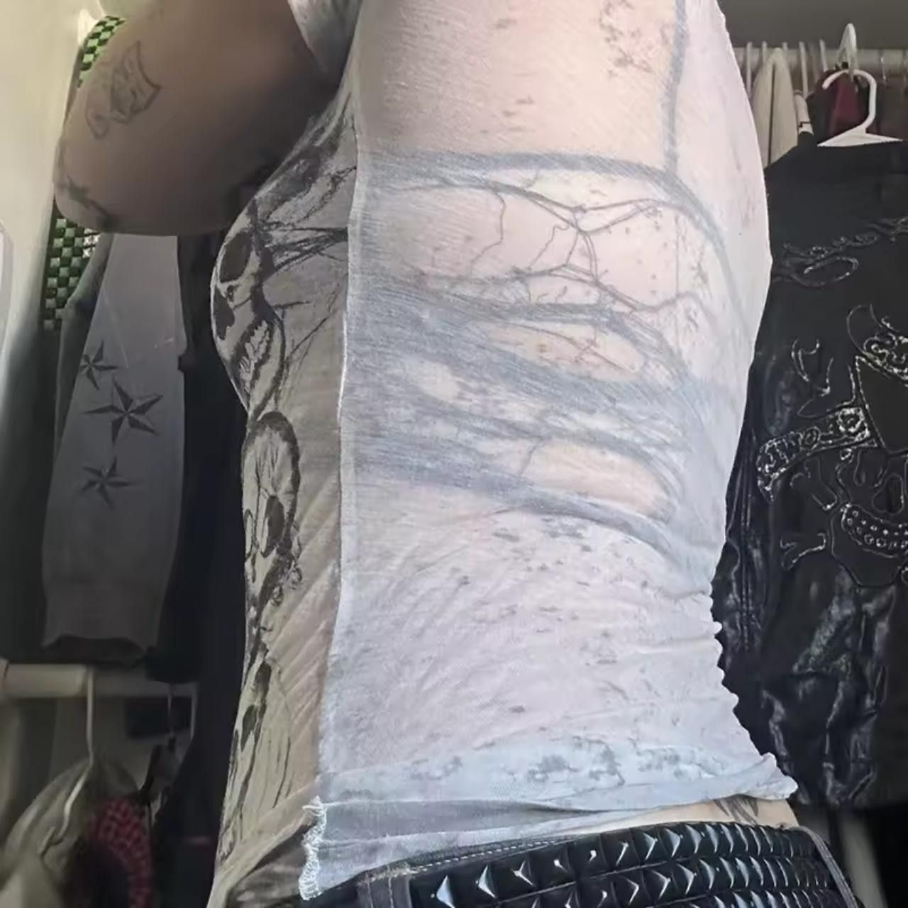 Other Women's White and Grey T-shirt Size S / US 4 / IT 40 - 3 Thumbnail