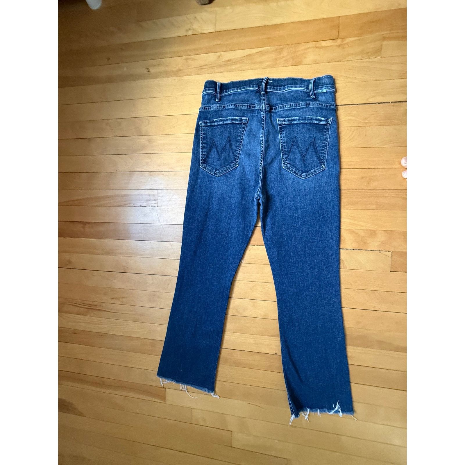 MOTHER MOTHER The Hustler Ankle Fray High Rise Flare Jeans Size 31 Size 31" - 5 Thumbnail