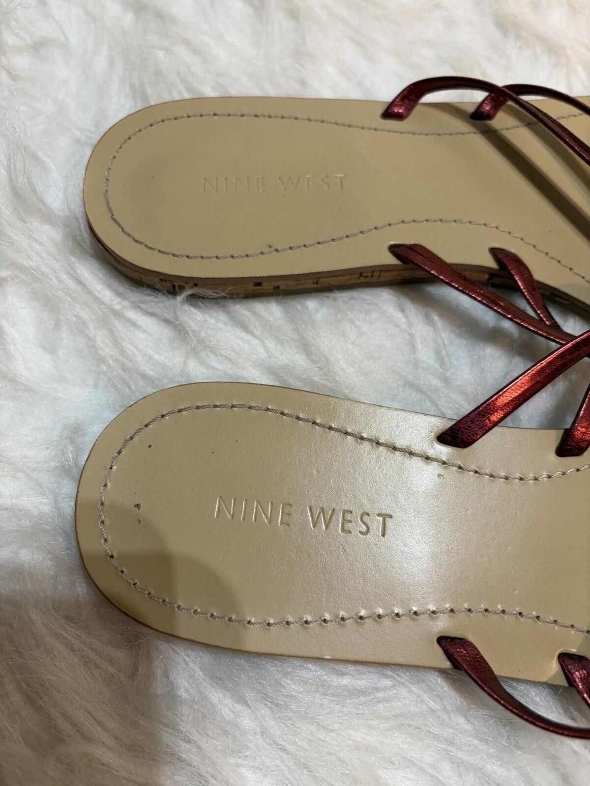 Nine West Nine West Women’s Red Thong Sandals 7.5 M Flip Flops Size US 7.5 / IT 37.5 - 2 Thumbnail
