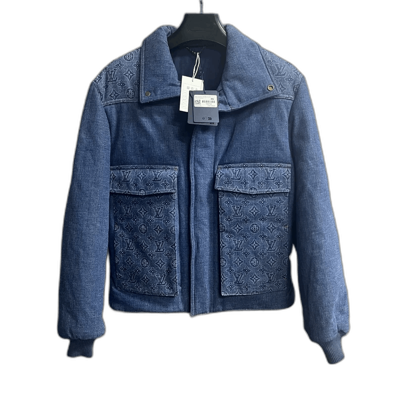 Louis Vuitton Louis Vuitton Blue Logo Denim Jacket Size US L / EU 52-54 / 3 - 1 Thumbnail