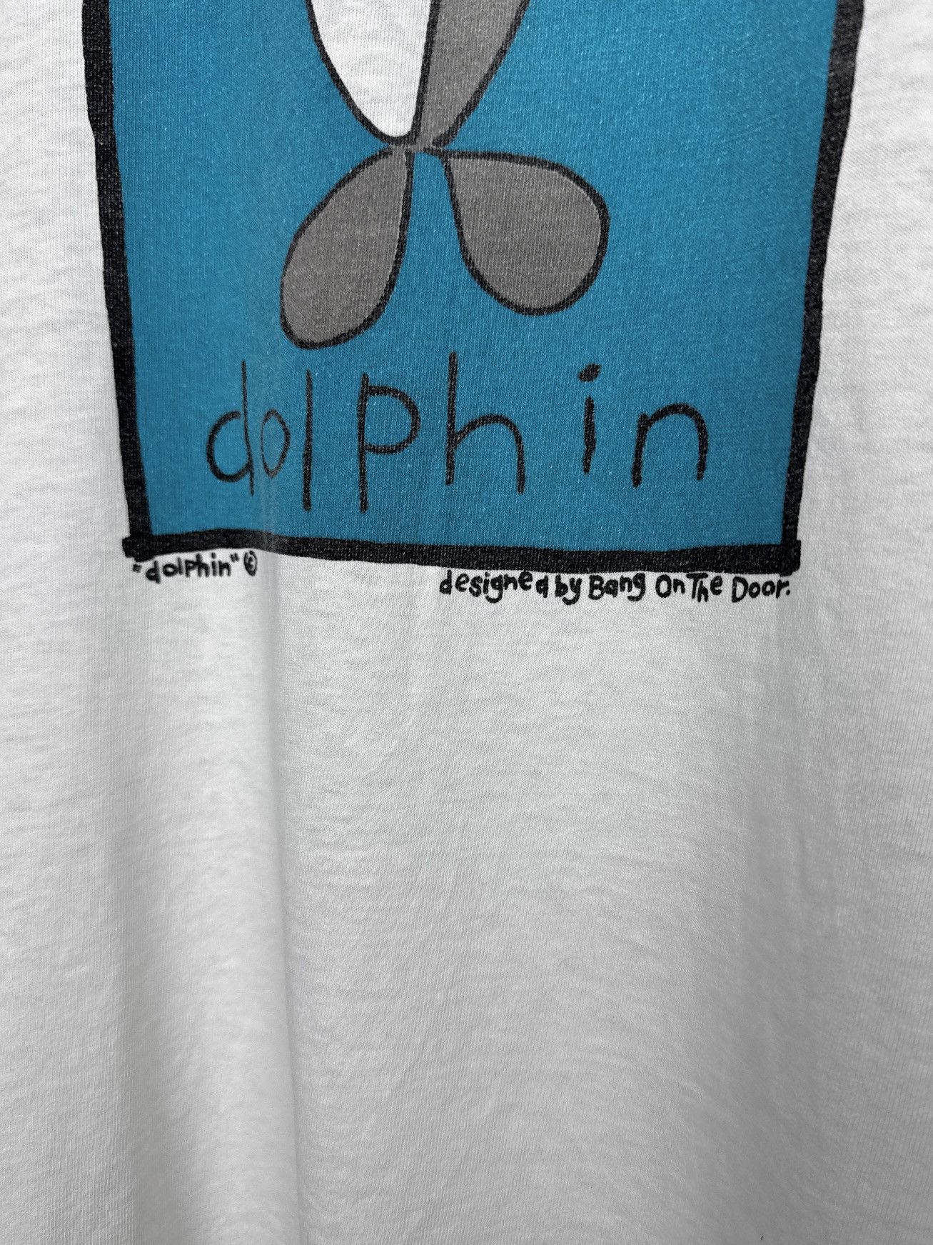 Vintage Dolphin by Bang on the door vintage 80s 90s USA made tee Size US XL / EU 56 / 4 - 4 Thumbnail