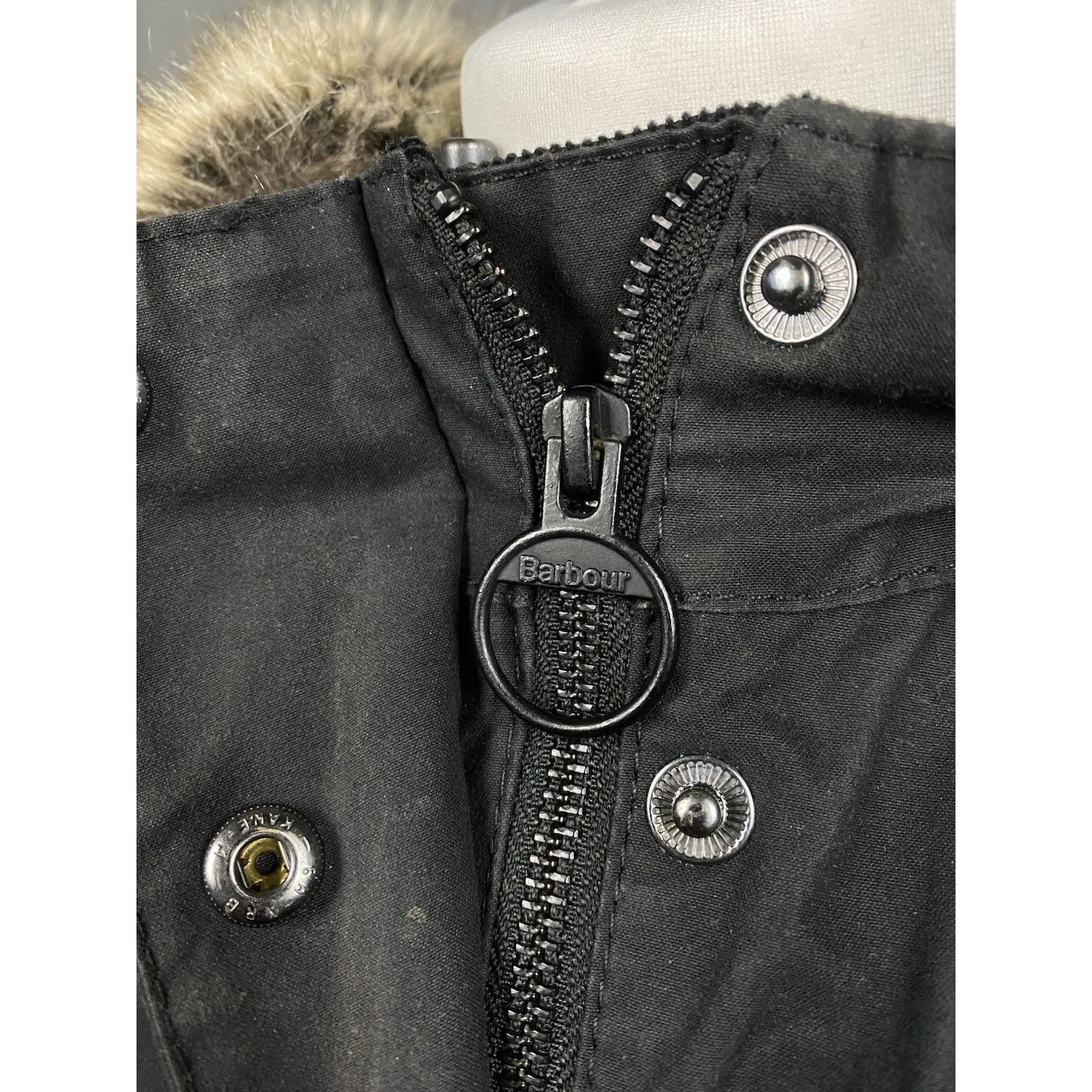 Barbour Barbour Ellen Women's Black Hooded Waxed Parka Jacket Size U Size L / US 10 / IT 46 - 9 Thumbnail