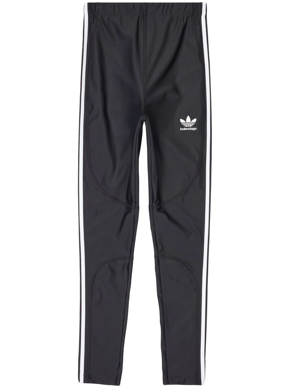 o1srvl11e0424 Balenciaga / Adidas Athletic Leggings in Black Womenswear