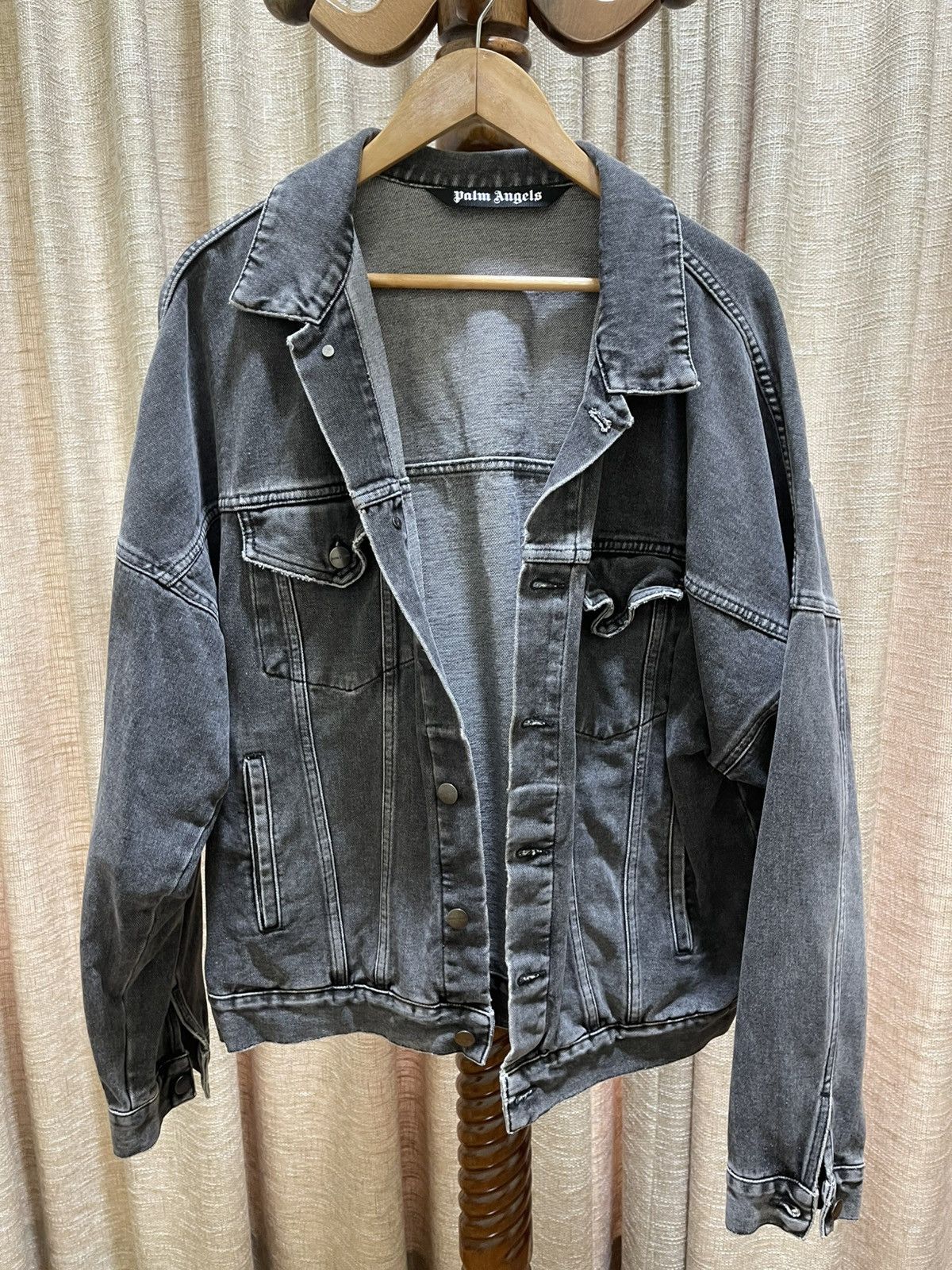 Palm Angels Palm Angels Oversized Denim Jacket Size US L / EU 52-54 / 3 - 1 Thumbnail