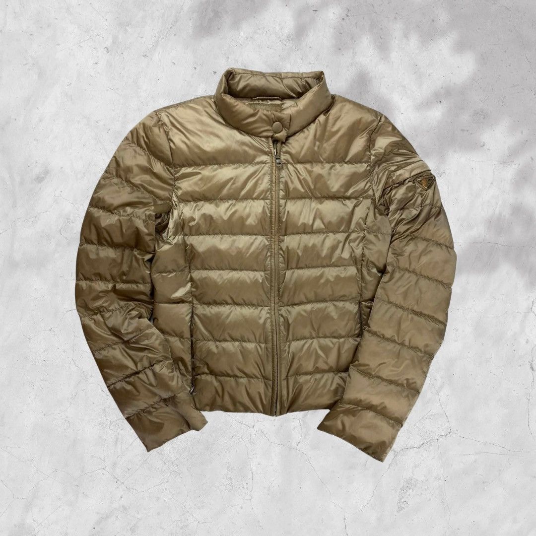 Prada Prada Sport Beige/Gold Nylon Jacket – IT40 Size S / US 4 / IT 40 - 1 Thumbnail