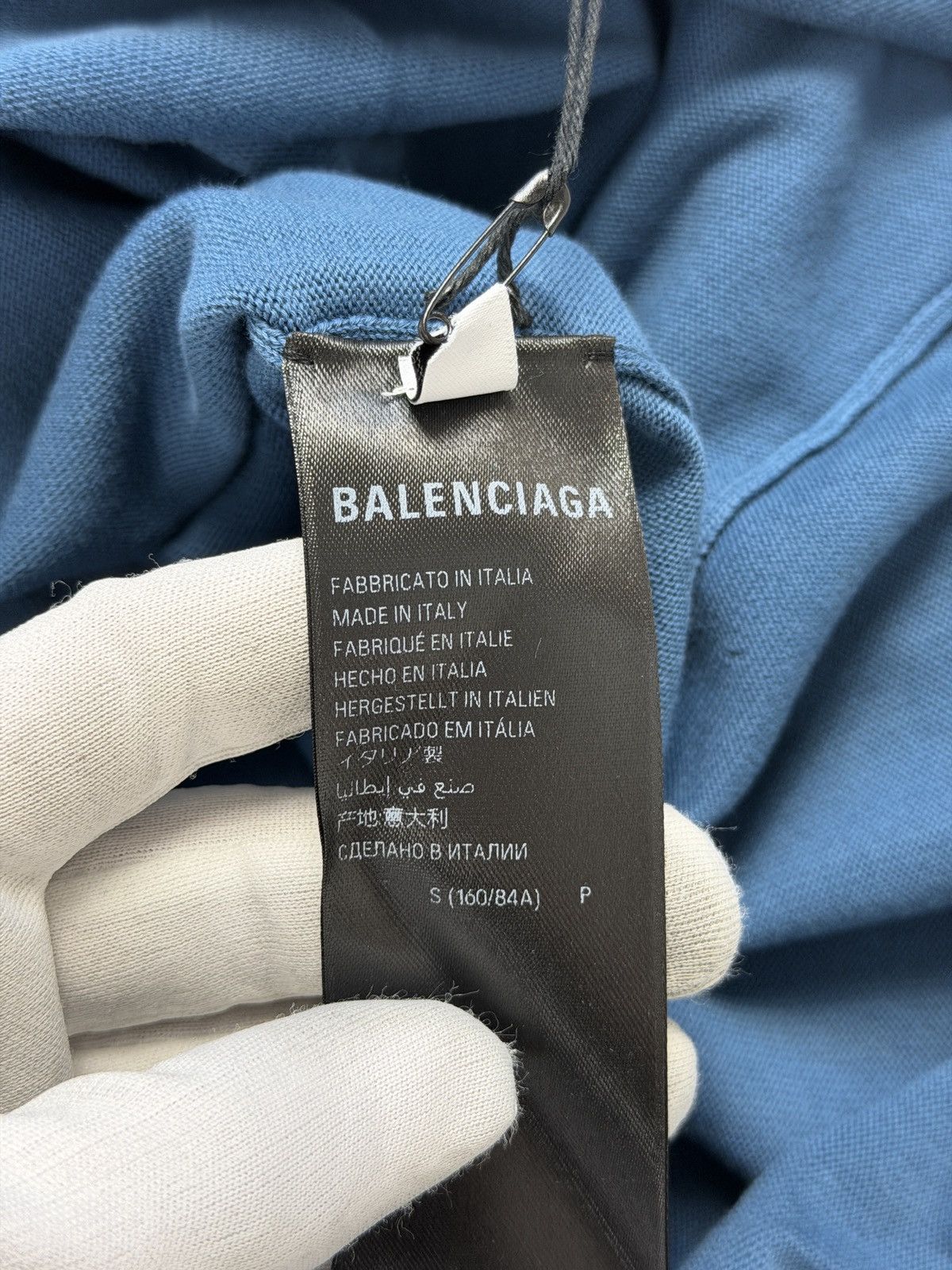 Balenciaga Balenciaga Knitted Cotton SunBleached Oversized Tee Size US L / EU 52-54 / 3 - 11 Thumbnail