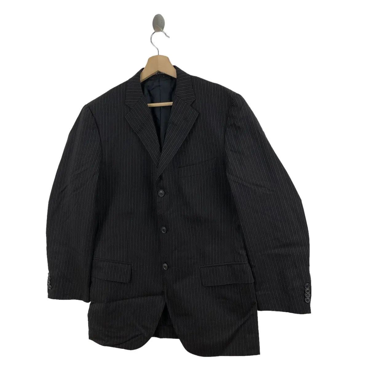 Yohji Yamamoto Vtg YOHJI YAMAMOTO INED Homme Stripes Blazer Sport Coat Suit Size 40R - 2 Thumbnail