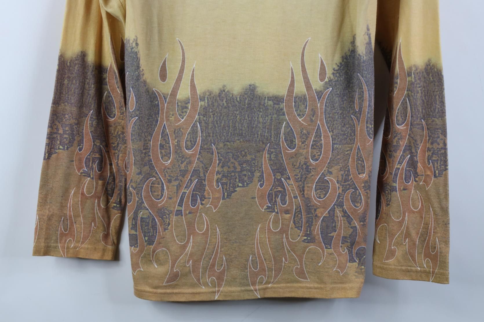Harley Davidson Vintage Y2K Harley Davidson Flames All Over Print T-Shirt Size M / US 6-8 / IT 42-44 - 3 Thumbnail