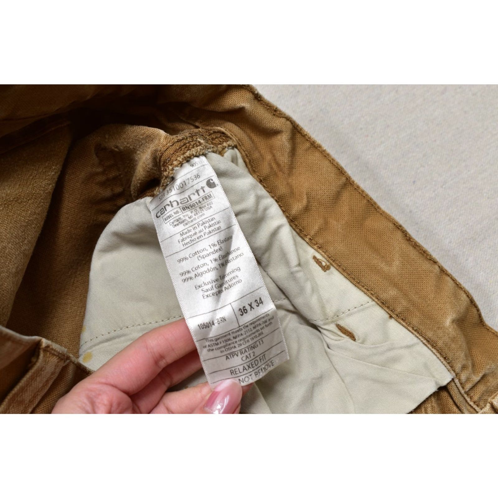 Carhartt Carhartt FR Flame Resistant Work Pants Men's 36x34 Brown Relaxed Rugged Utility Pants Size US 36 / EU 52 - 6 Thumbnail