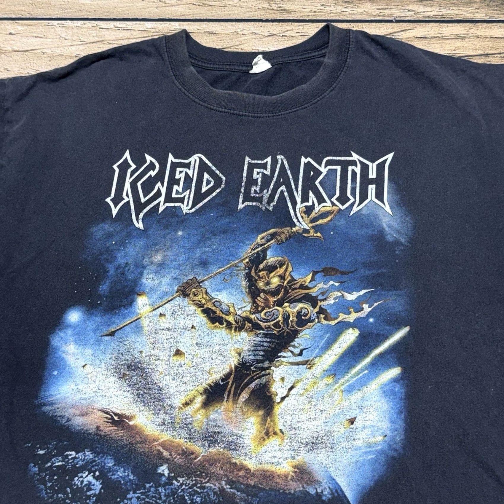 Anvil VINTAGE Anvil Iced Earth T-Shirt Mens XL Black Graphic Print Crew Neck Short Sleeve Band Metal 2008 Concert Double-Sided Logo Size US XL / EU 56 / 4 - 2 Thumbnail