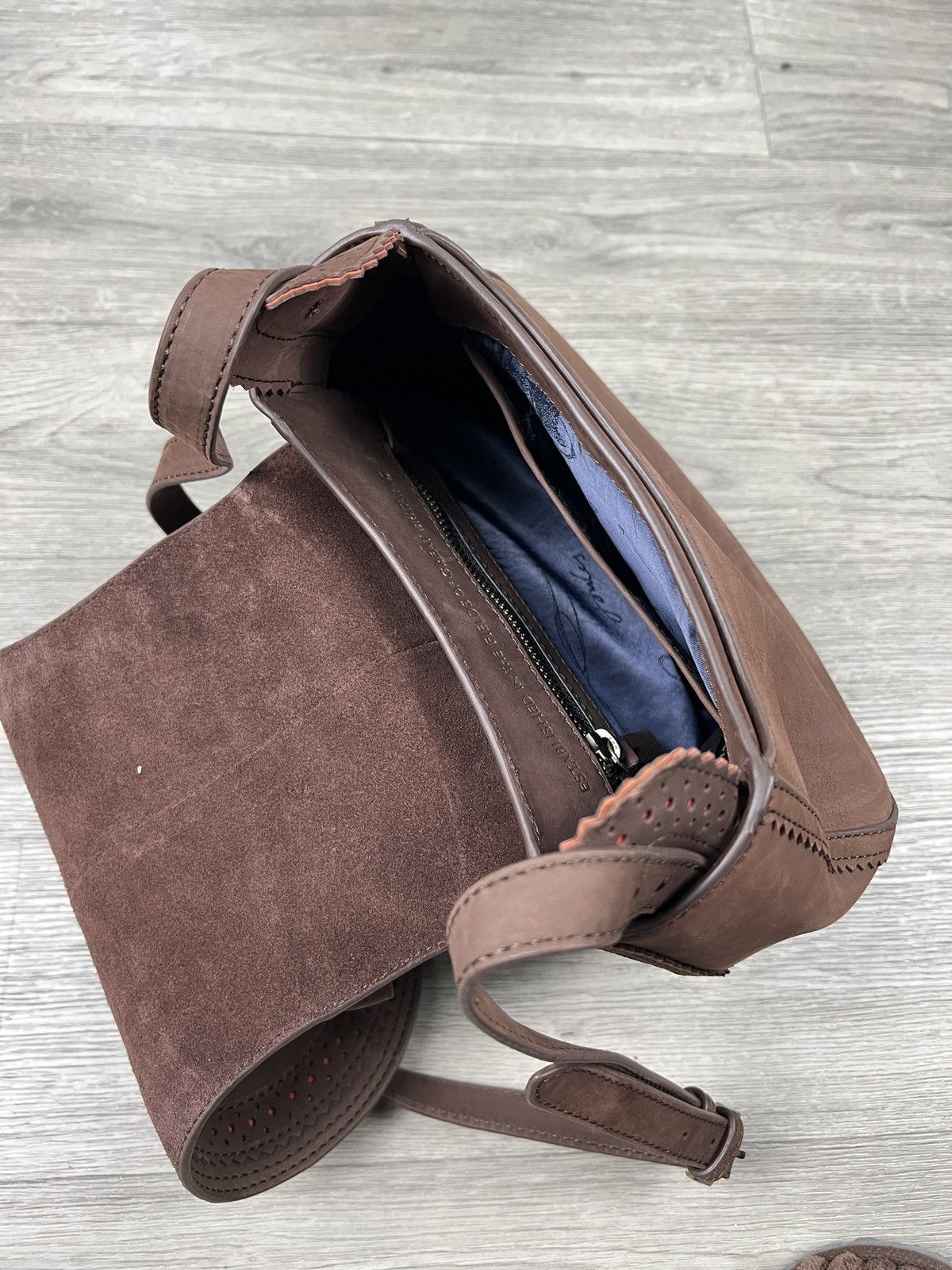Other Joules Dawcett Spanish Leather Saddle Bag - Chocolate Size ONE SIZE - 8 Thumbnail
