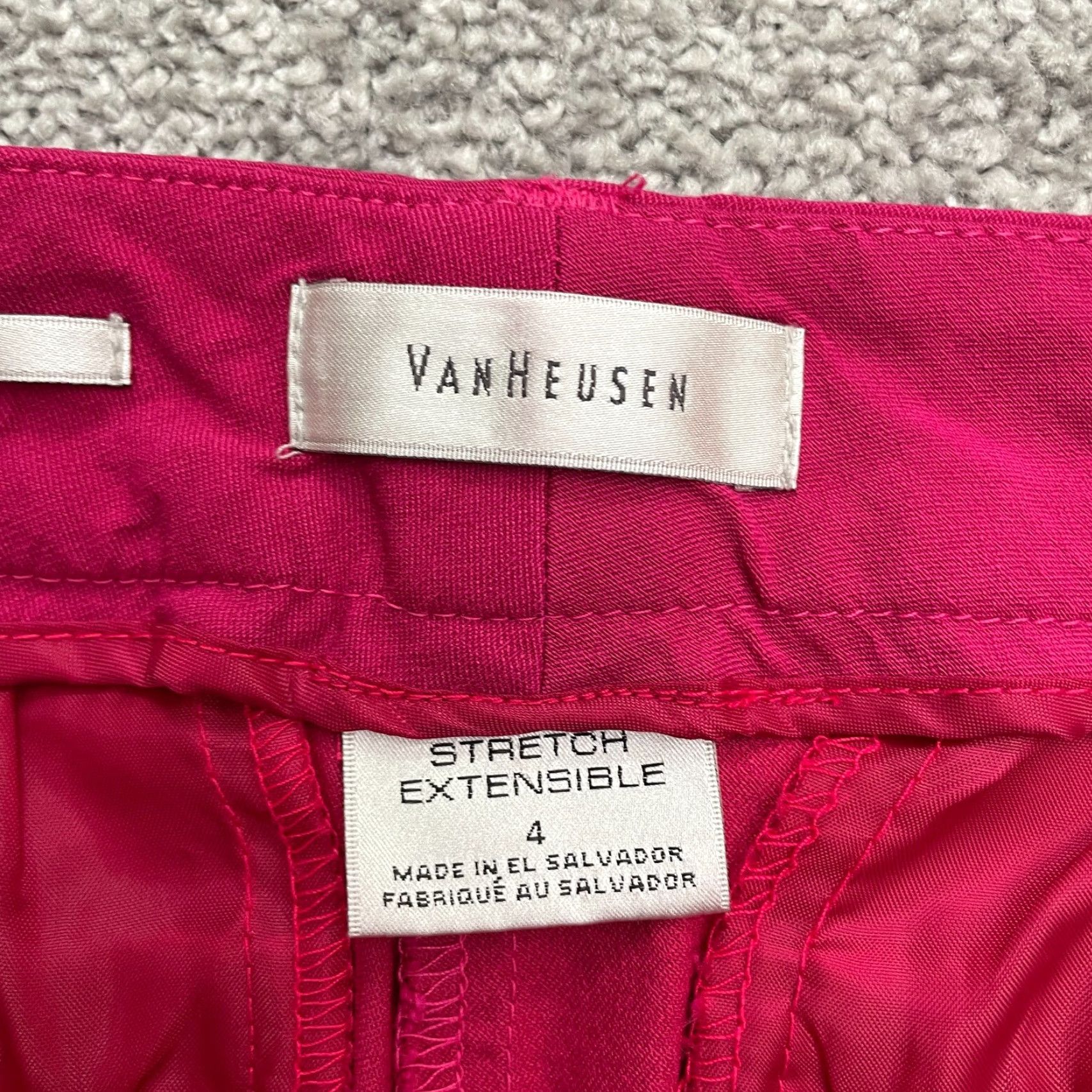 Van Heusen Van Heusen Slim Pants Women 4 Pink Stretch Dress Pants 30x26 Regular Adult Women Vintage No Size 27" / US 4 / IT 40 - 5 Thumbnail