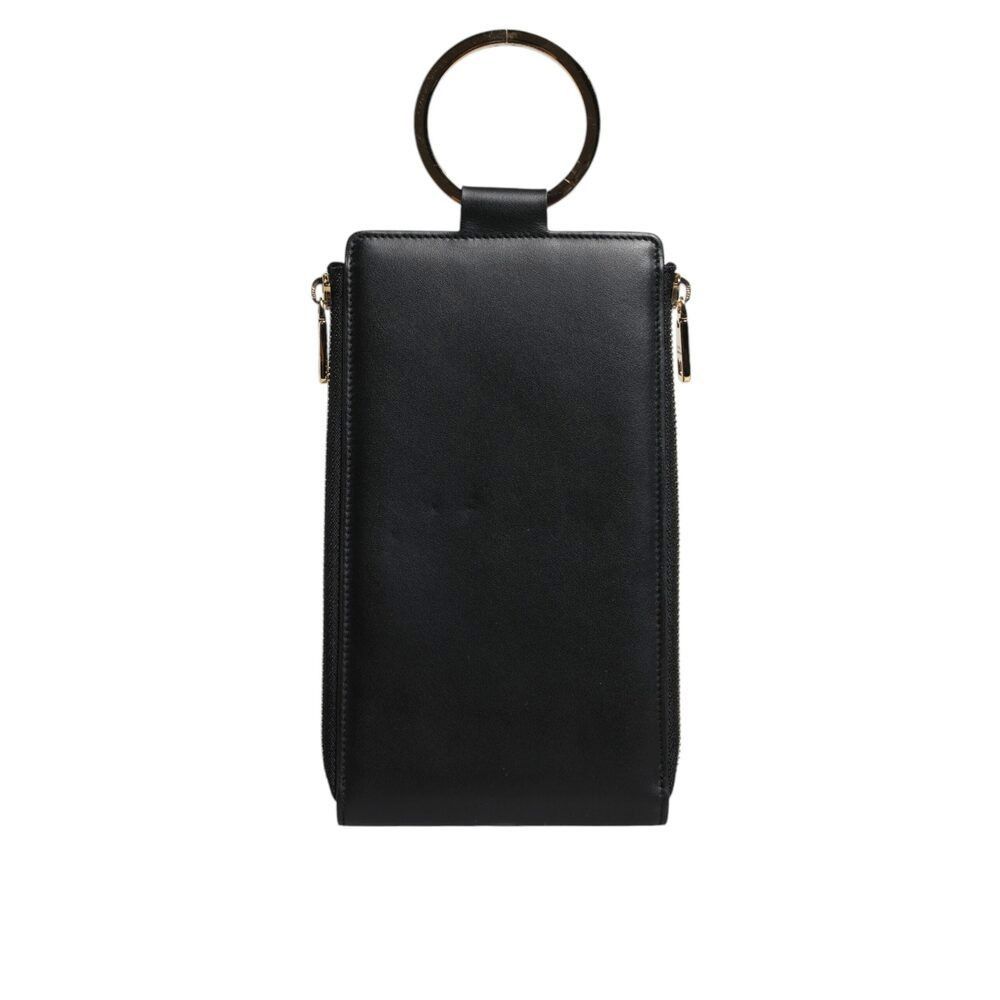 Dolce & Gabbana Dolce & Gabbana Black Leather Logo Plaque Neck Strap Card Co Size ONE SIZE - 4 Thumbnail