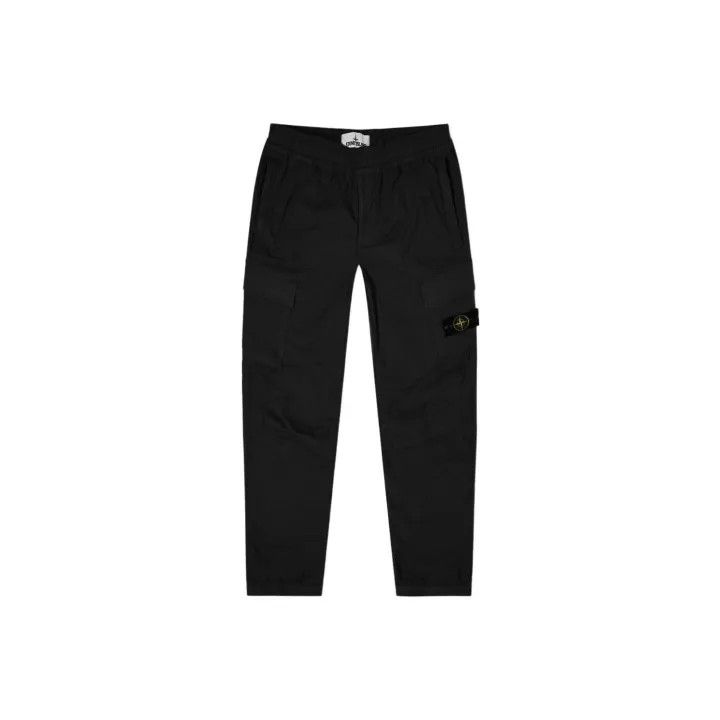 Stone Island Black Cargo Pants for Men
