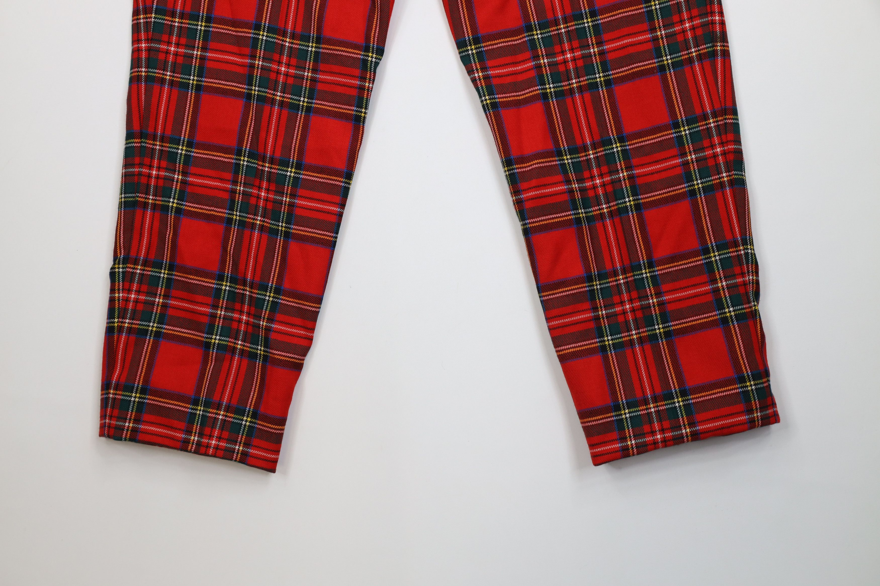 Vintage Vintage 90s Streetwear Tapered Leg Chino Pants Red Plaid Size 28" / US 6 / IT 42 - 12 Thumbnail
