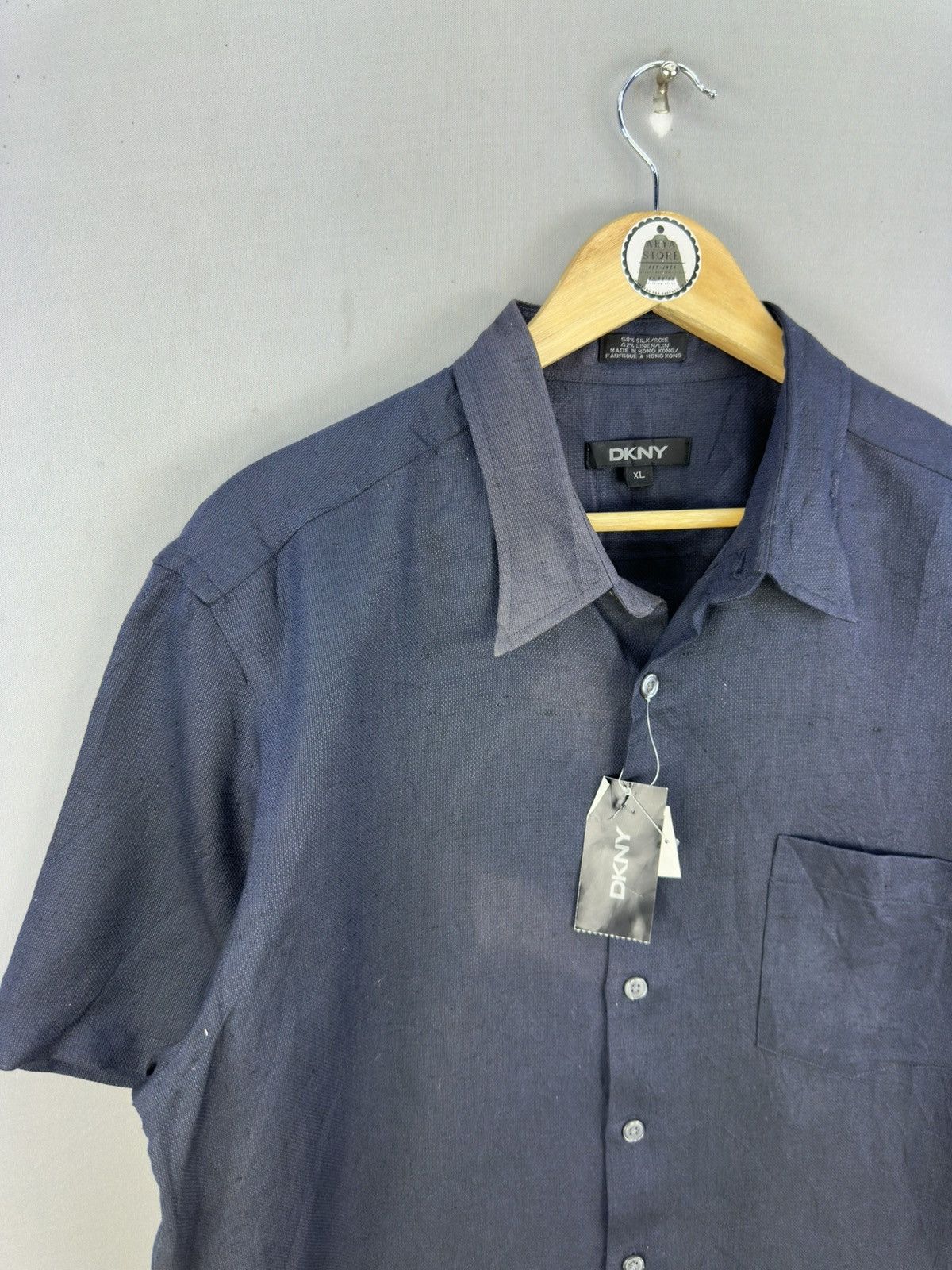 DKNY Deadstock DKNY Sunfaded Flannel Shirt Short Sleeve Size US XL / EU 56 / 4 - 2 Thumbnail