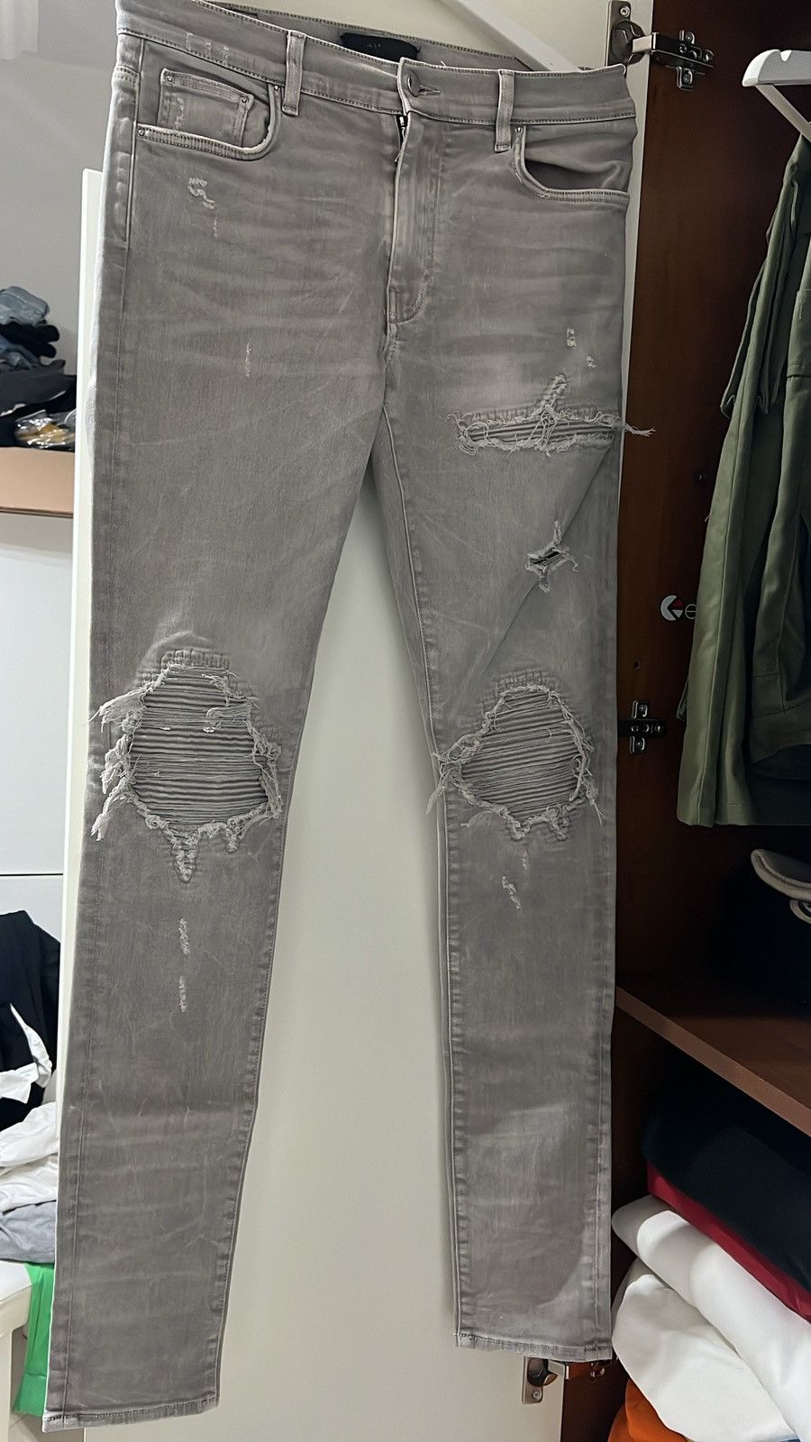 パンツ 27 AMIRI MX1 JEAN GREY AMIRI MX1 Bouclé Jeans | Grey | FARFETCH CA