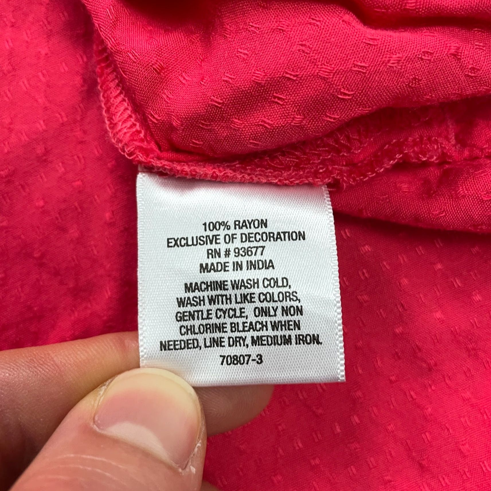 Vintage St. John's Bay Women's XL Sleeveless Blouse Red Rayon Casual Relaxed Fit Size XL / US 12-14 / IT 48-50 - 4 Thumbnail