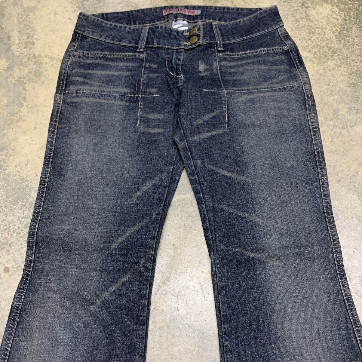 If Six Was Nine × Japanese Brand × Vintage Flare Bell Bottom Parasuco Denim Clawmark Distressed Jean Size US 33 - 5 Thumbnail